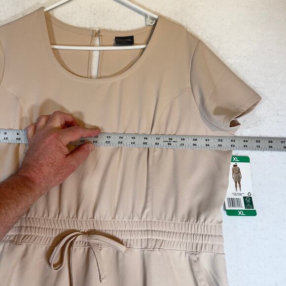 32 Degrees COOL Dress Woman's XL Peasant Elastic Waist Just Above Knee ~37" L - Picture 7 of 14